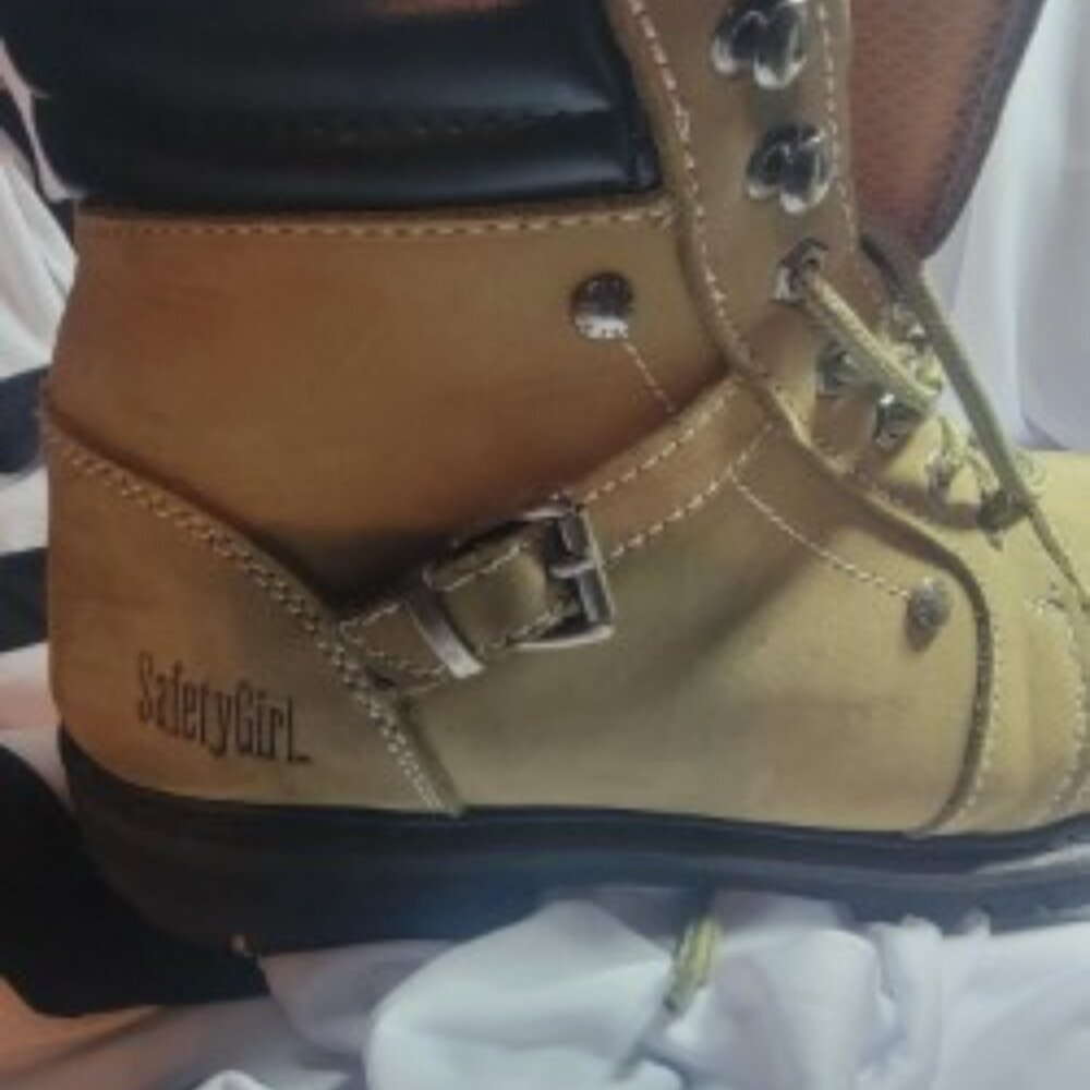 Safety Girl Fusion Olive Green Leather Safety Toe Work Boots – Women’s - Picture 4 of 8